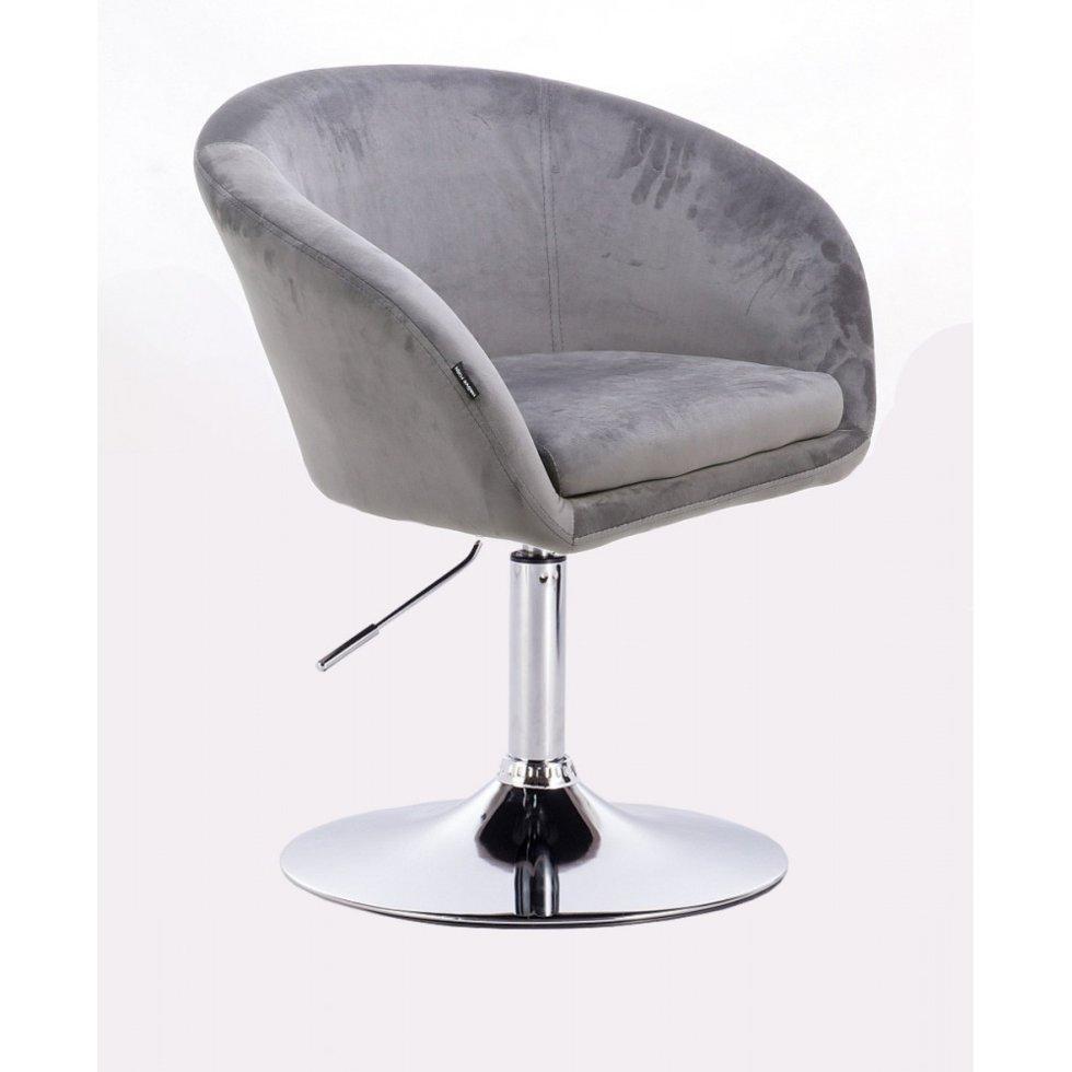 Перукарське крісло на пневматиці Hrove Form HR8326 Сталевий велюр