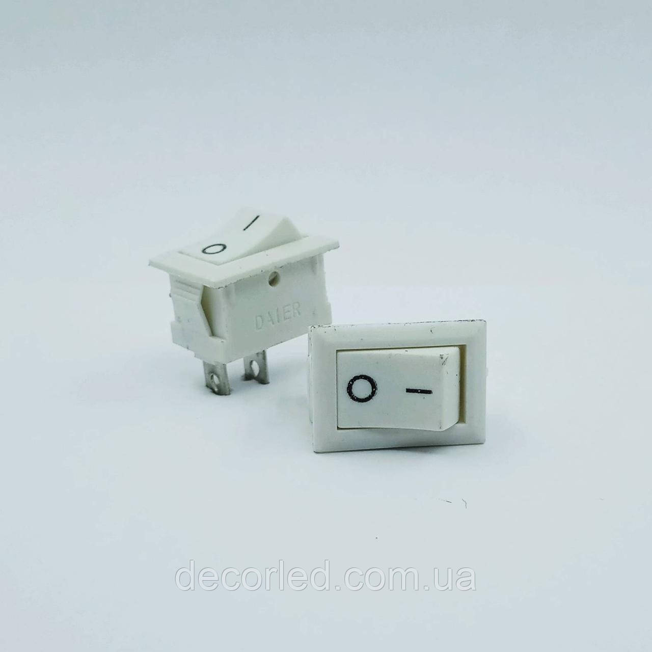 Кнопка з фіксацією Китай 0114 біла 99390, фото 1