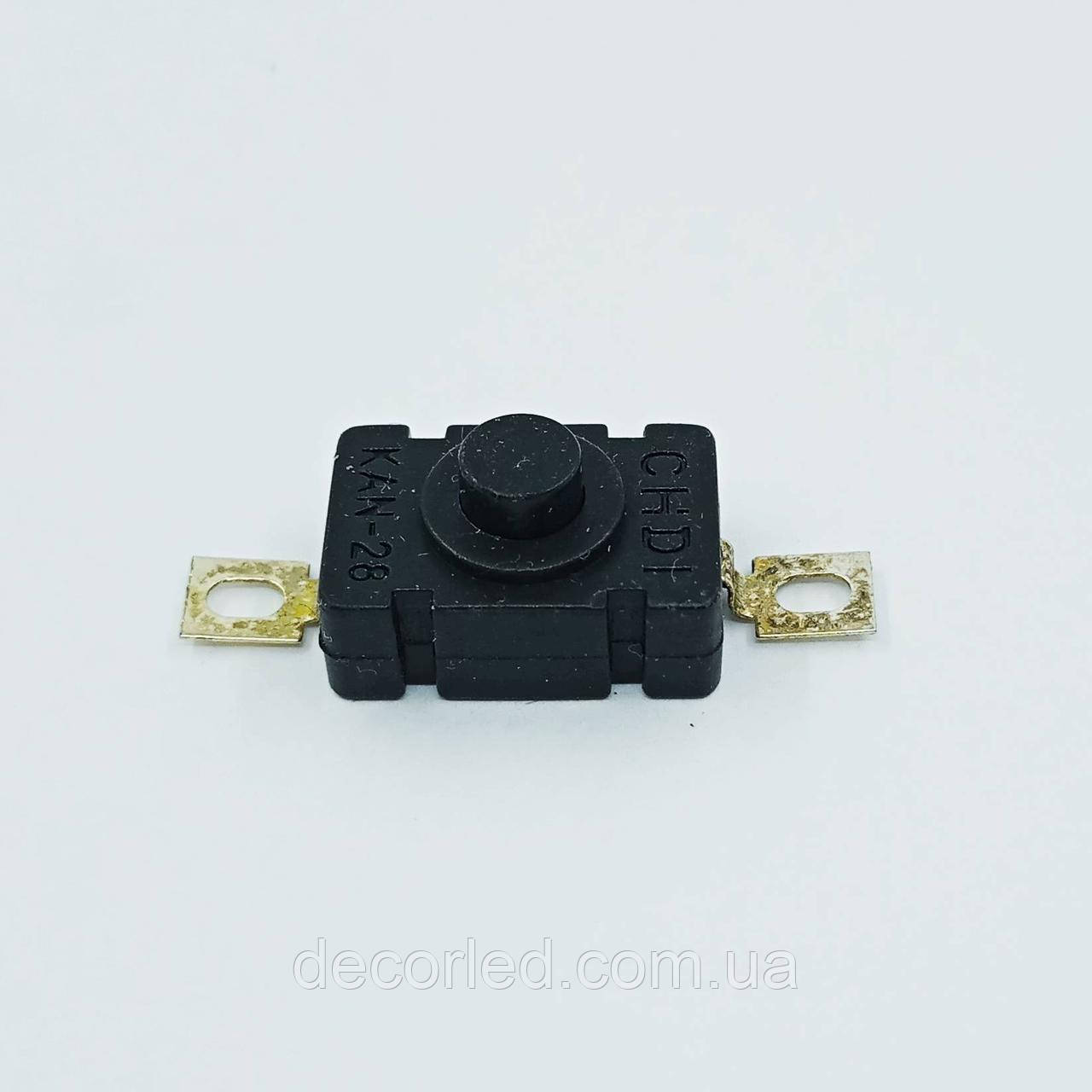 Кнопка з фіксацією PBS-02А (1А 250V) 70335 Китай, фото 1