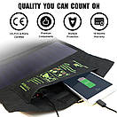 Портативна сонячна панель Allpowers 5V 21W Кемпінгова туристична переносна панель, фото 4