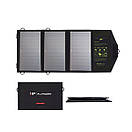 Портативна сонячна панель Allpowers 5V 21W Кемпінгова туристична переносна панель, фото 5