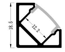 Профіль алюмінієвий для LED стрічки кутовий №5 (комплект) 1м 80310