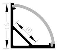 Профіль алюмінієвий для LED стрічки кутовий No9 (комплект) 1 м 80398