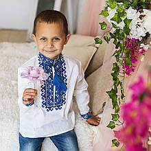Дитяча вишиванка MEREZHKA для хлопчика комір стійка 6 років