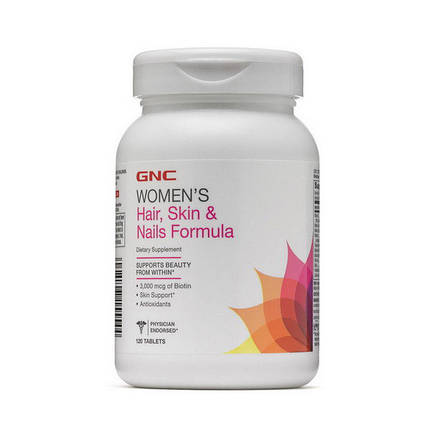 Для волосся, шкіри та нігтів GNC Hair Skin & Nails Formula 120 кап, фото 2