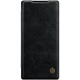 Nillkin Samsung Galaxy Note 10 Qin leather Black case Шкіряний Чохол Книжка, фото 3