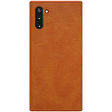 Nillkin Samsung Galaxy Note 10 Qin leather Brown case Шкіряний Чохол Книжка, фото 2