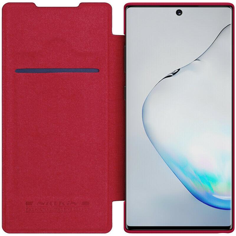 Nillkin Samsung Galaxy Note 10 Qin Red leather case Шкіряний Чохол Книжка