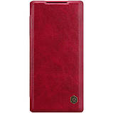 Nillkin Samsung Galaxy Note 10 Qin Red leather case Шкіряний Чохол Книжка, фото 2