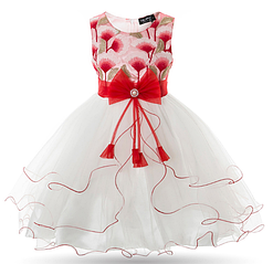 Елегантне святкове плаття з квітами для дівчаток Elegant party dress with flowers for girls2021