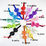 Дитяча синя пов'язка з паєтками - бант 9*5 см, окружність 38-50см, фото 4