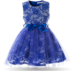 Елегантне святкову сукню з квітами для дівчатокElegant party dress with flowers for girls2021