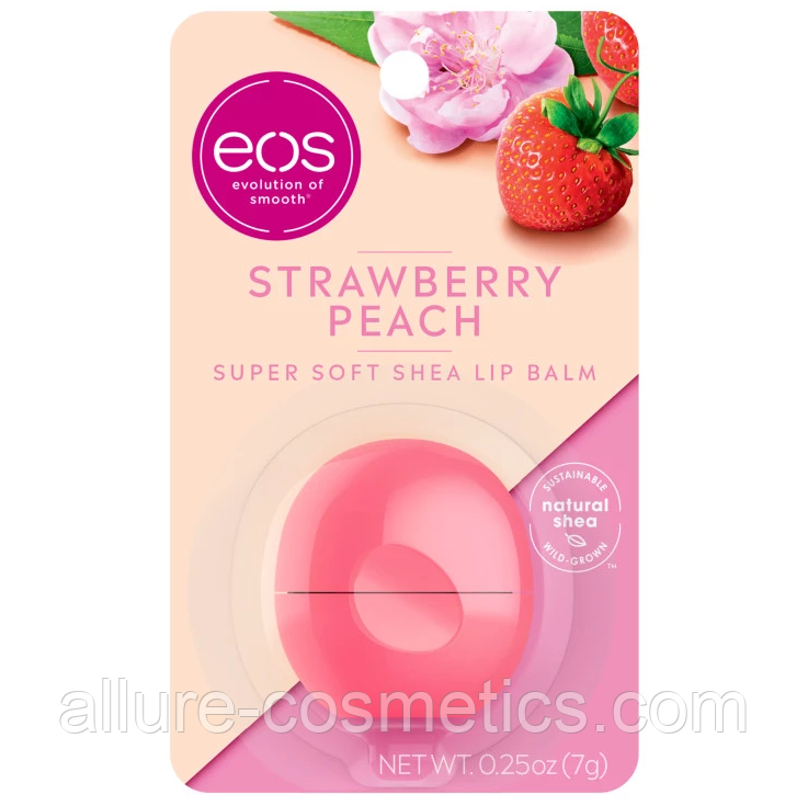 Бальзам для губ EOS strawberry peach полуниці і персика