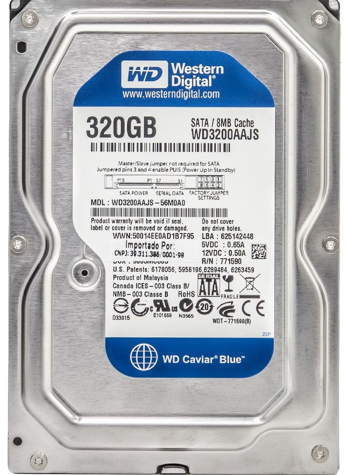 Купить Жесткий диск Western Digital Blue 320GB 7200rpm 8MB SATAII