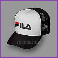 Кепка Тракер Fila 'Classic Logo' | Черная с белым лбом