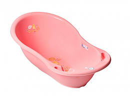 Дитяча ванночка для купання новонароджених Tega Baby Folk FL-004 з градусником 86 см, кораловий