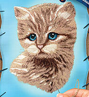 Вишивка гладдю на полотні Кошеня, VGL-01-03