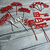 Топер "Я тебе кохаю" червоний, фото 3