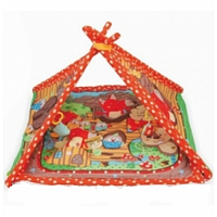 Детский развивающий игровой коврик Alexis Baby Сказка, оранжевый. Подарок для новорожденных
