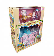 Детский игровой домик для кукол FOREST PET FAMILY с зайчиками, и мебелью и фигурками, 26х20х11,5 см