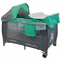 Манеж кроватка для путешествий раскладная, с пеленальным столиком Baby Mix De Lux HR-8052-301 120х60 см