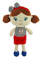 Детская плюшевая игрушка кукла морячка с клипсой для кроватки Baby Mix ребенку от 3 месяцев, красная