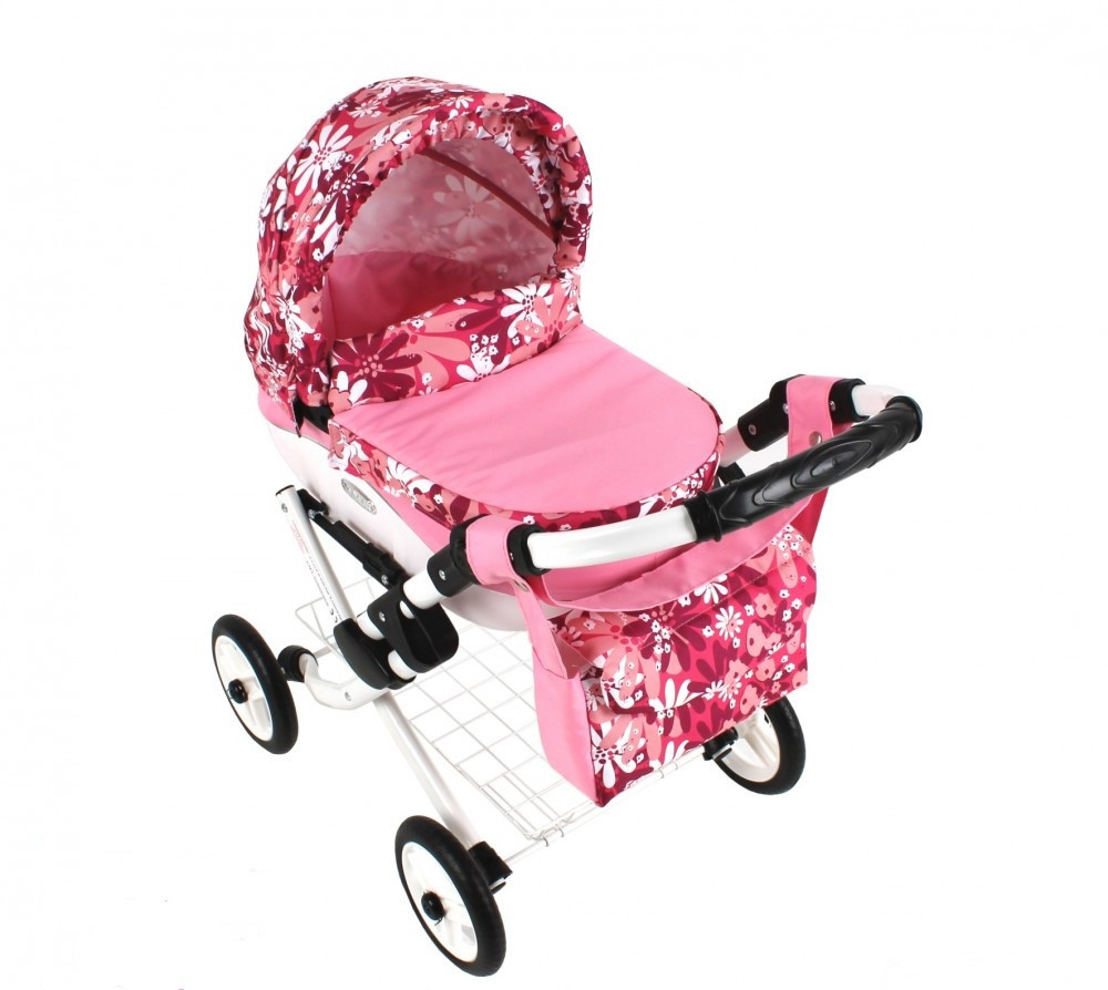 Дитяча іграшкова коляска для ляльки Adbor Lily 22, 70х75х38 см., рожева