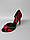 Туфлі жіночі для кізомби, верх червоний і чорний атлас, фото 2