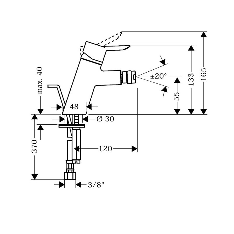 Смеситель для биде Hansgrohe Focus S 31721000 - фото 2 - id-p1116128575