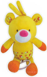 Дитяча плюшева музична іграшка для коляски Alexis TE-8067-30, Ведмежа жовтий (3705)