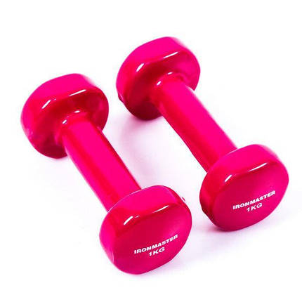 Гантелі для спорту IronMaster 2 шт. по 1 кг, фото 3