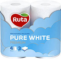 Бумага туалетная "Ruta" Pure White 3слойная 4рул.