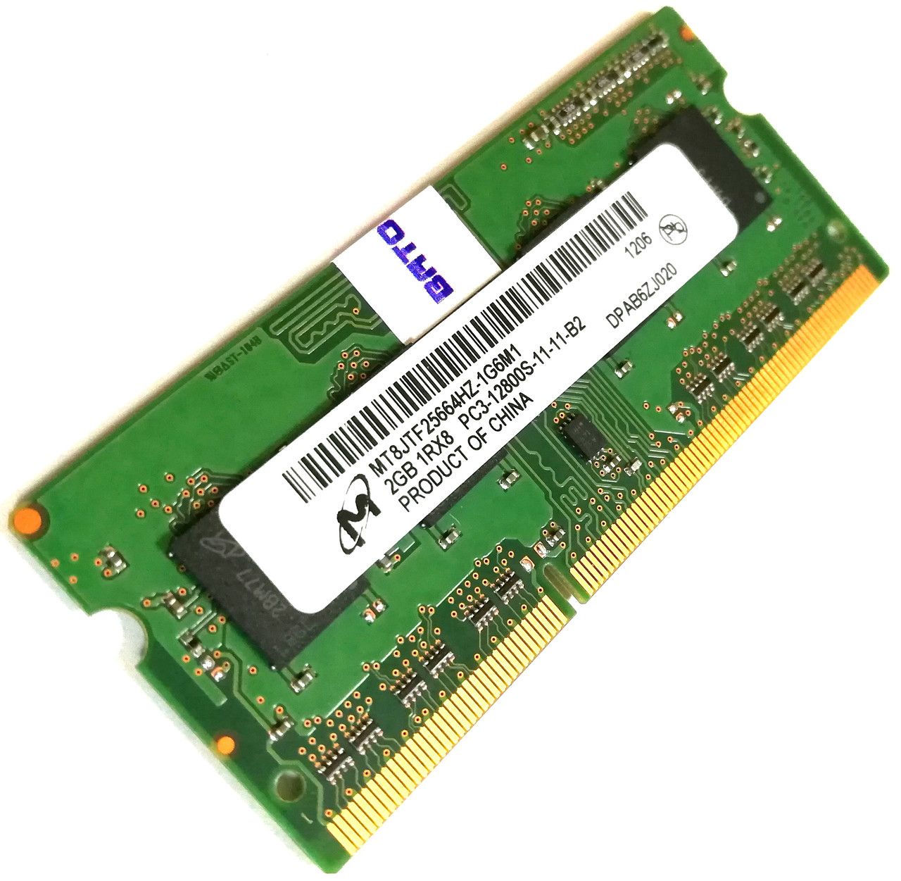 Оперативная память для ноутбука Micron SODIMM DDR3 2Gb 1600MHz 12800s ...
