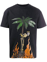 Футболка чорна Palm Angels Burning Skeleton Tee• Палм Анджелс футболка XS