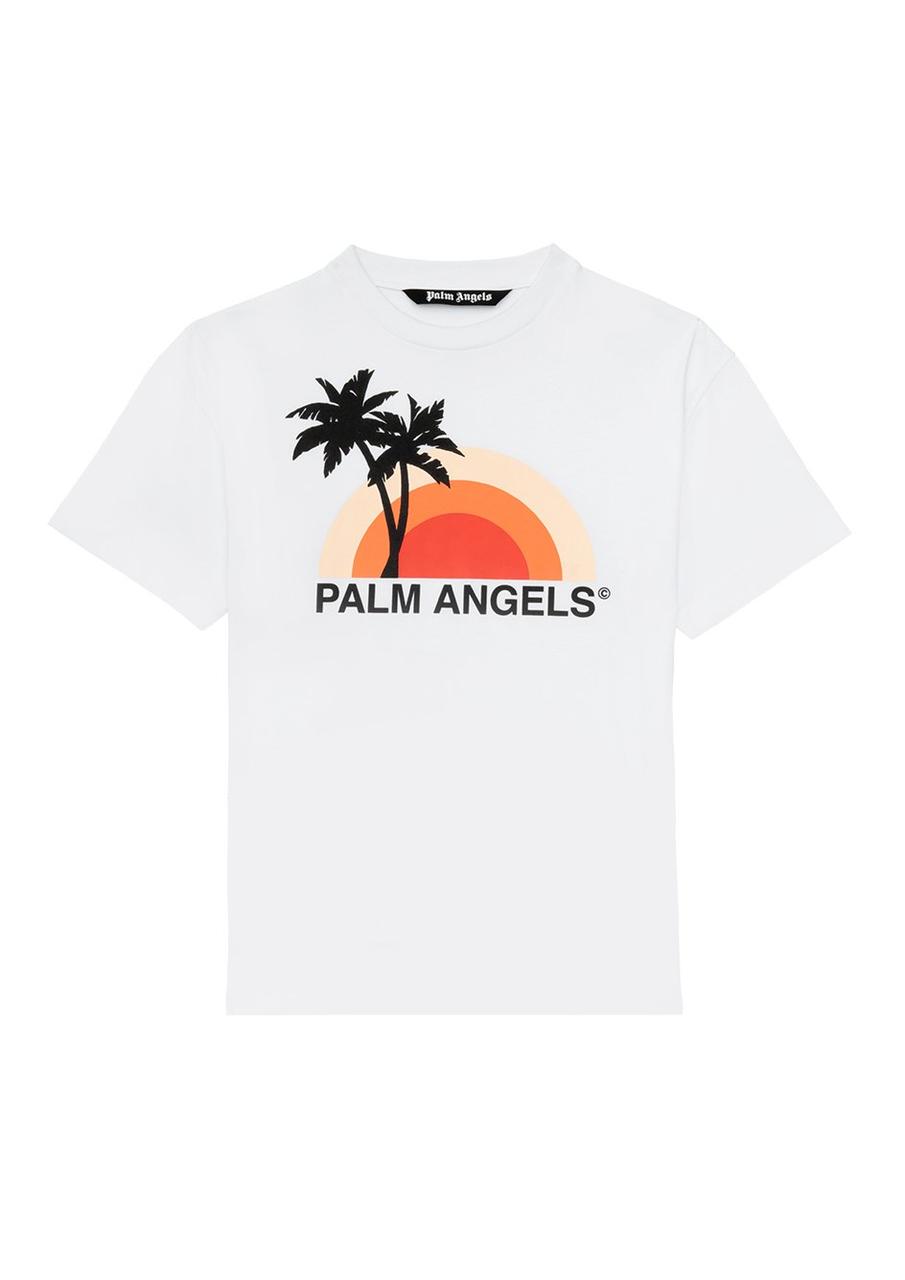 Футболка біла Palm Angels sun • Палм Анджелс футболка