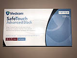 Рукавички нітрилові неопудрені, чорні, L 100 шт, SafeTouch Medicom, фото 3