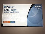 Рукавички нітрилові неопудрені, чорні, L 100 шт, SafeTouch Medicom, фото 5