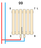 Дизайнерський вертикальний радіатор 1800/501 Terra Betatherm 11-13 м. кв. Чорний, фото 4