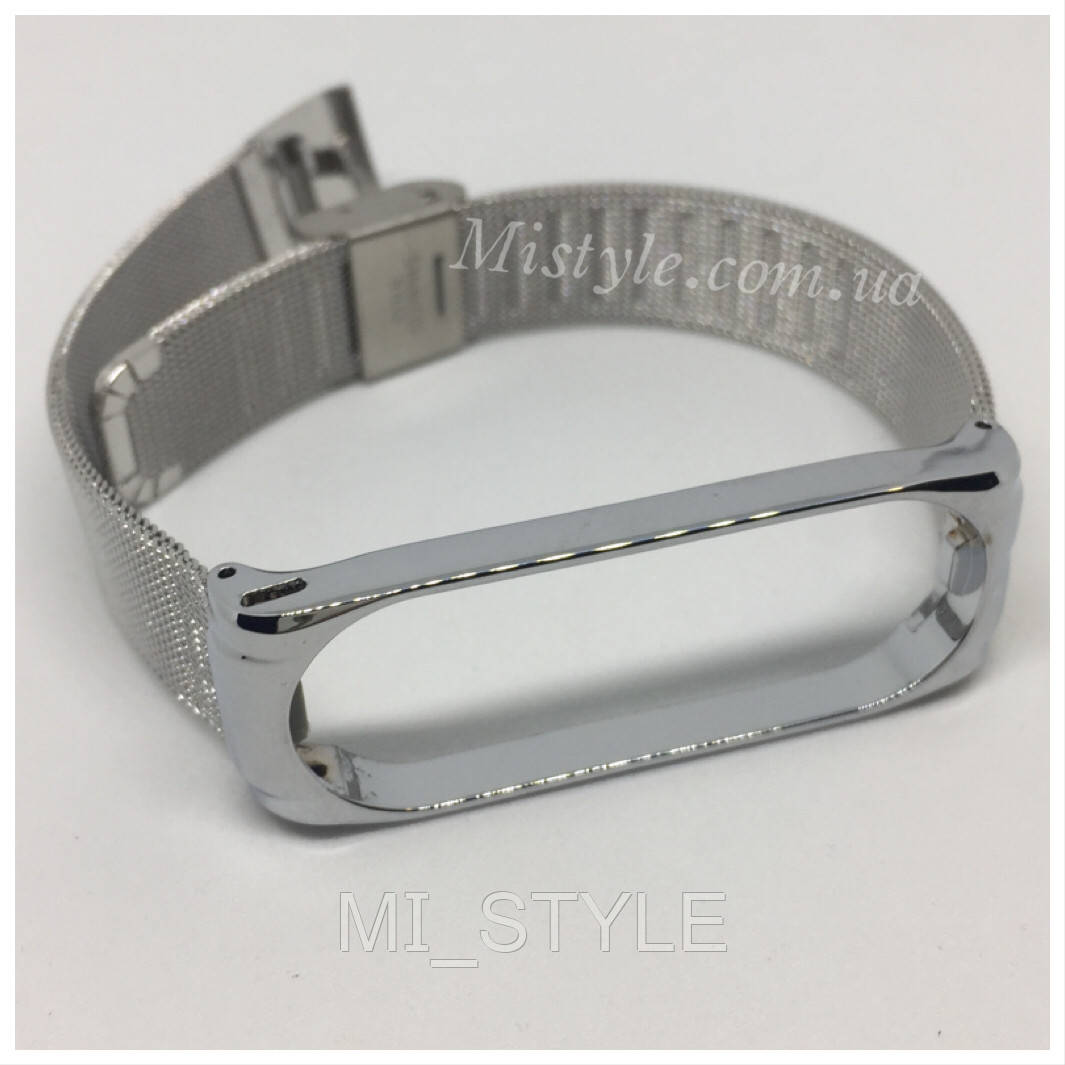 Металлический ремешок mi band 3 mi band 4 серебро миланская петля (ID ...