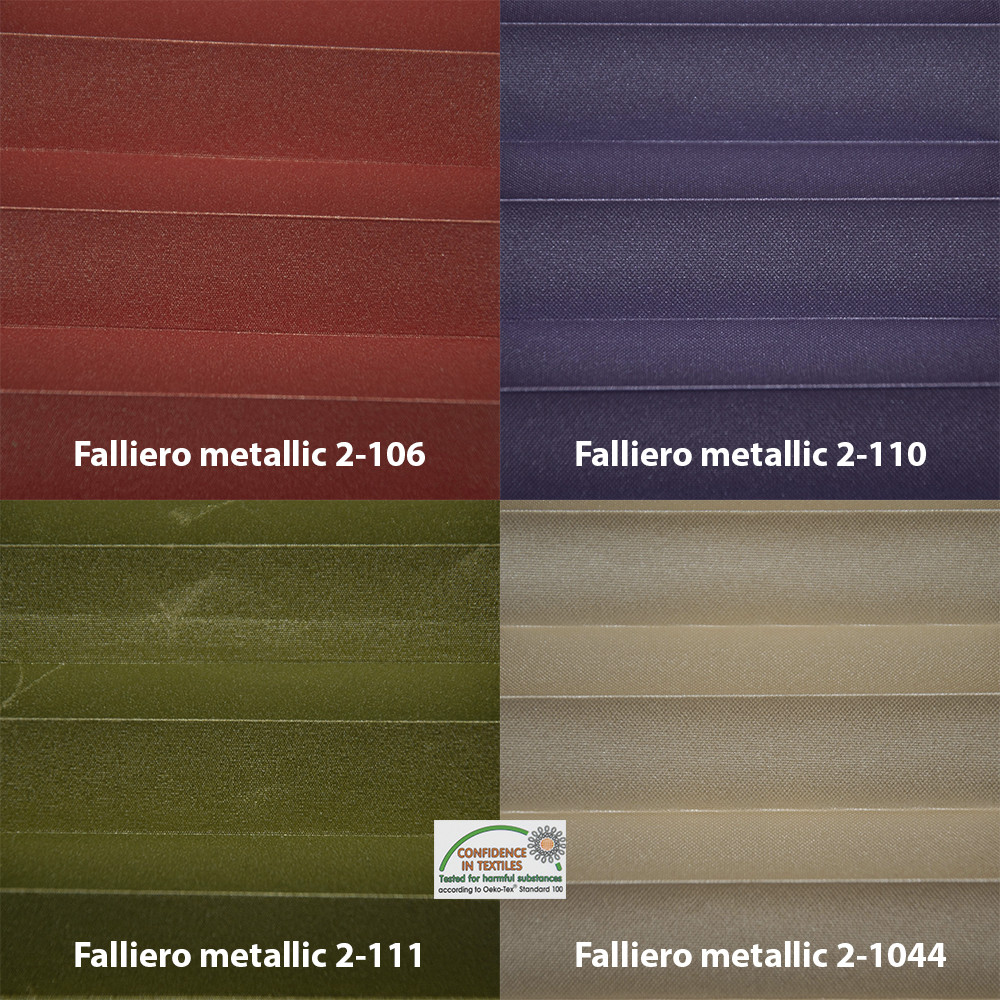 Шторы плиссе Falliero metallic (10 вариантов цвета) - фото 3 - id-p1117265514