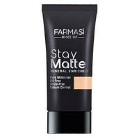 Стійкий матувальний тональний крем 03 натуральний Stay Matte MakeUp Farmasi