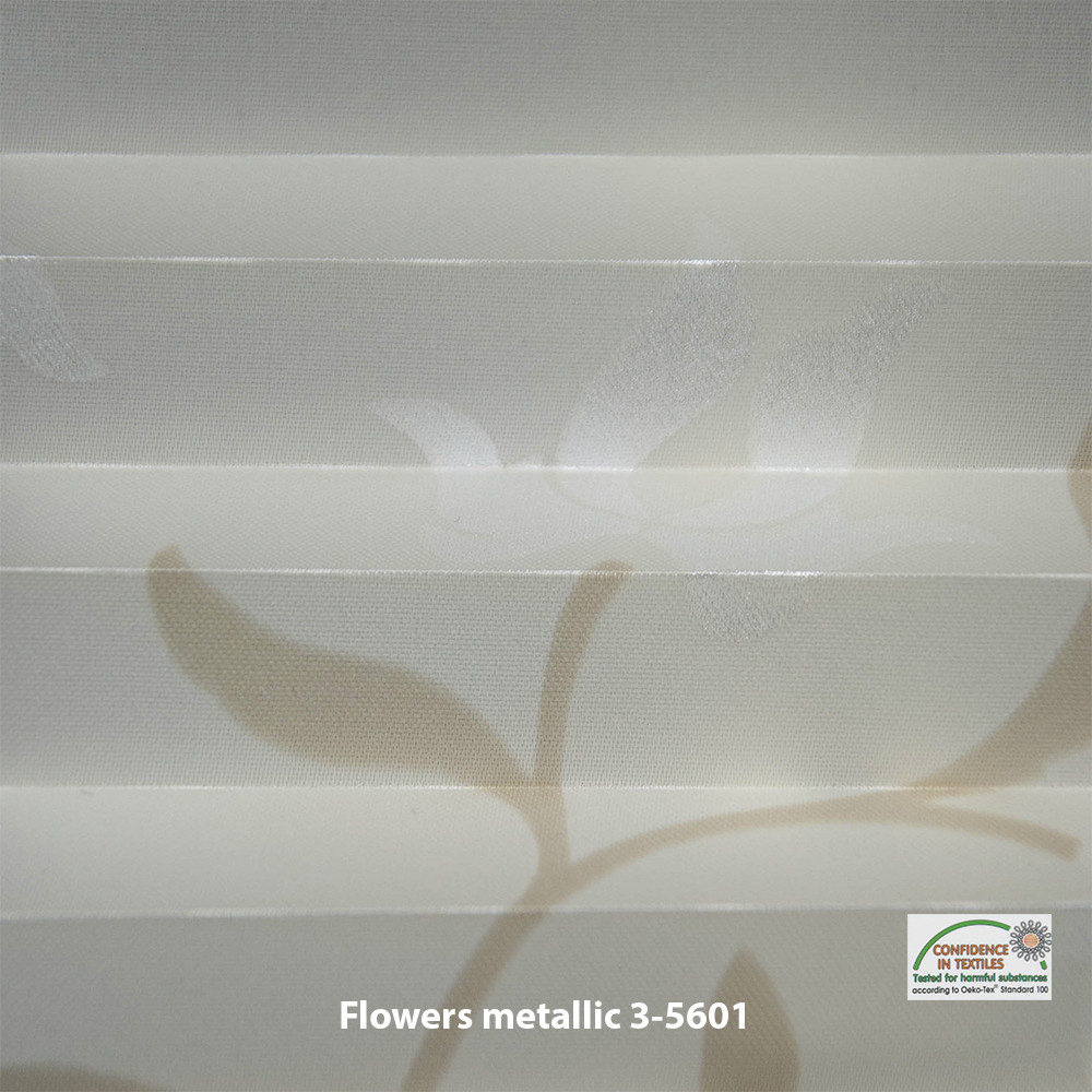 Шторы плиссе Flowers metallic (2 варианта цвета) - фото 3 - id-p1117288643