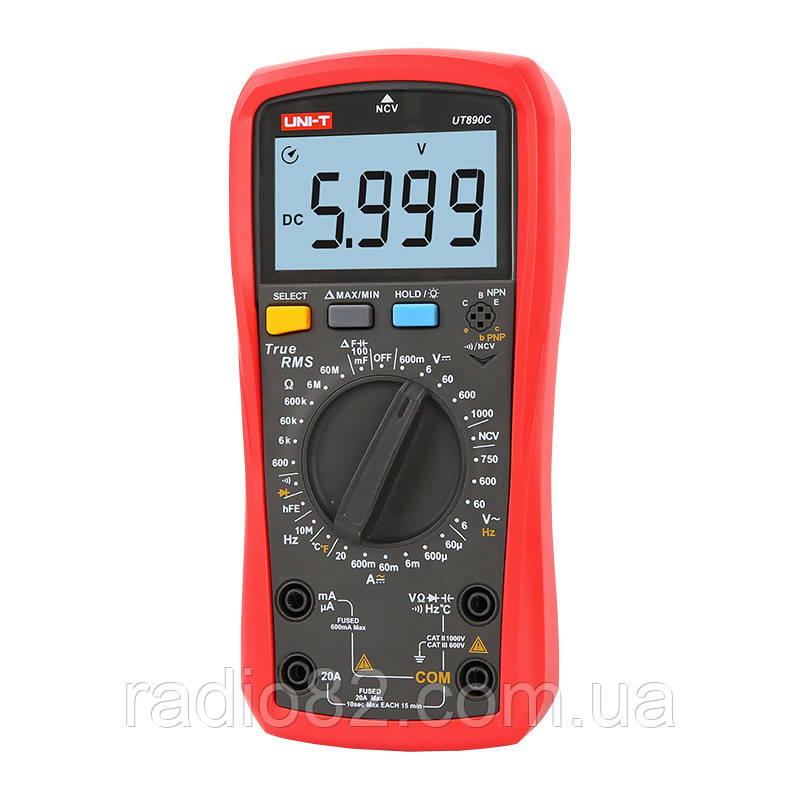 Мультиметр цифровий з температурою Unit UT890C