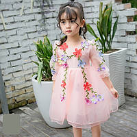 Ошатне дитяче плаття, рожевий р 98-104
