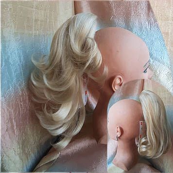 Хвіст шиньон двухсторонній на крабі соломянний блонд Т95-24BТ613N