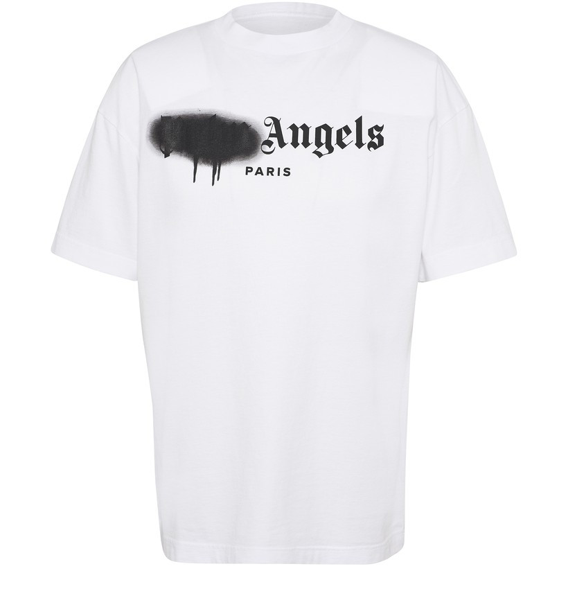 Футболка біла Palm black Angels spray • Палм Анджелс футболка XS