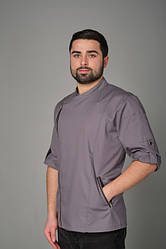 Чоловіча кухарська куртка-сірого кольору кітель