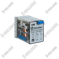 Реле FINDER 55.32.9.024.0040, 24VDC, 10А/250VAC 10А/30VDC