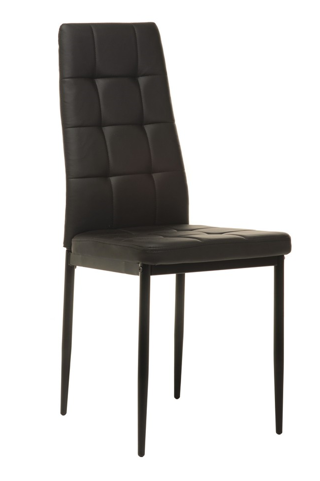 Стілець N-66 - 2 чорний шкірзамінник TM Vetro Mebel