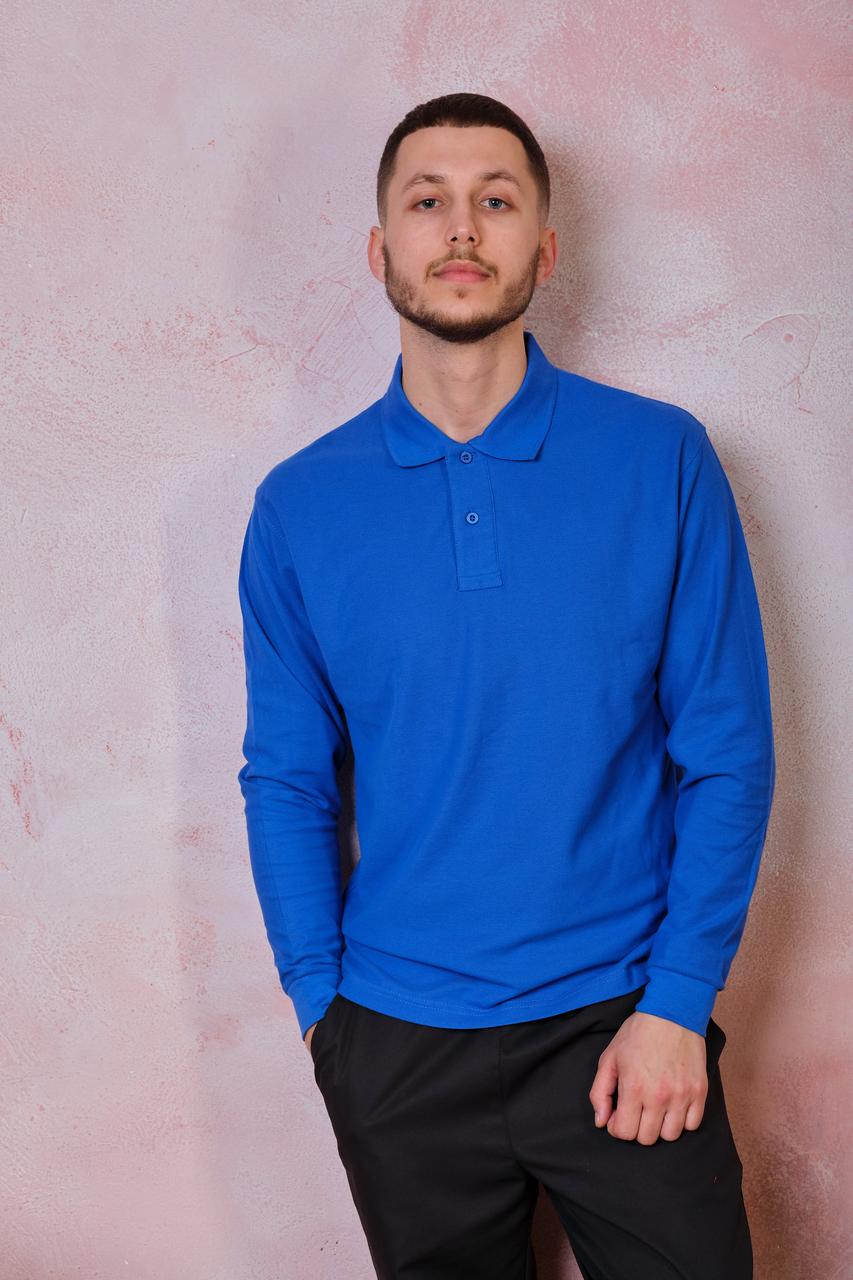 Мужская футболка-поло с длинными рукавами POLO REGULAR MAN LS разные цвета